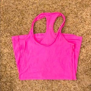Lululemon racer back tank size 4 pink